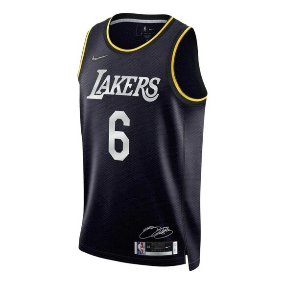 Nike LA Lakers LeBron James Black MVP Swingman Jersey Men’s Medium DH8060-010 - Picture 1 of 2